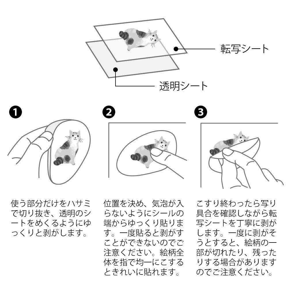 S-356 | MIDORI Glossy Transfer Sticker 移印貼紙 (花卉)