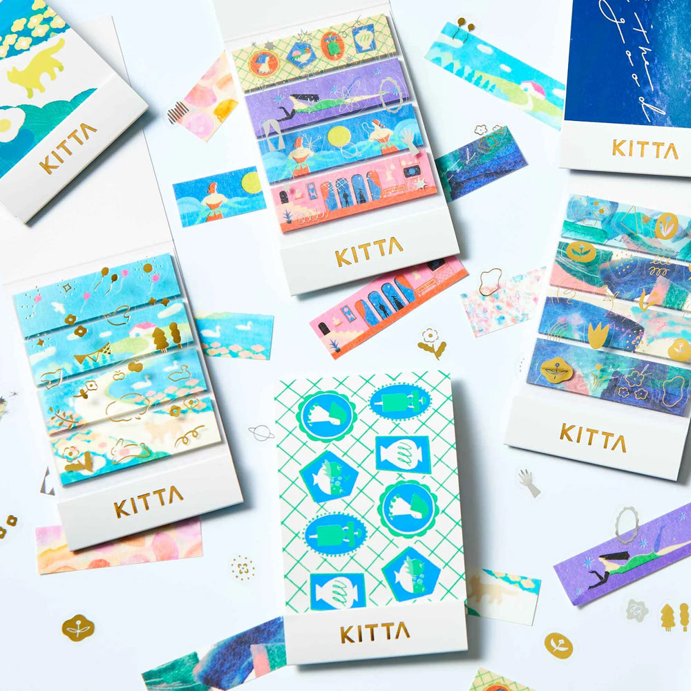 S-369 | KITTA COLLAGE 隨身手帳貼 (小丘 · 金箔)