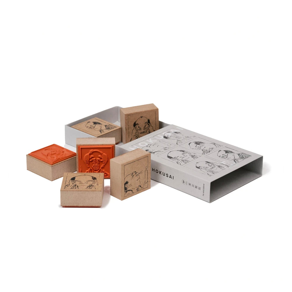 T-744 | 東京製版 Rubber Stamp Collection 橡皮印章組 (葛飾北齋.百面相)