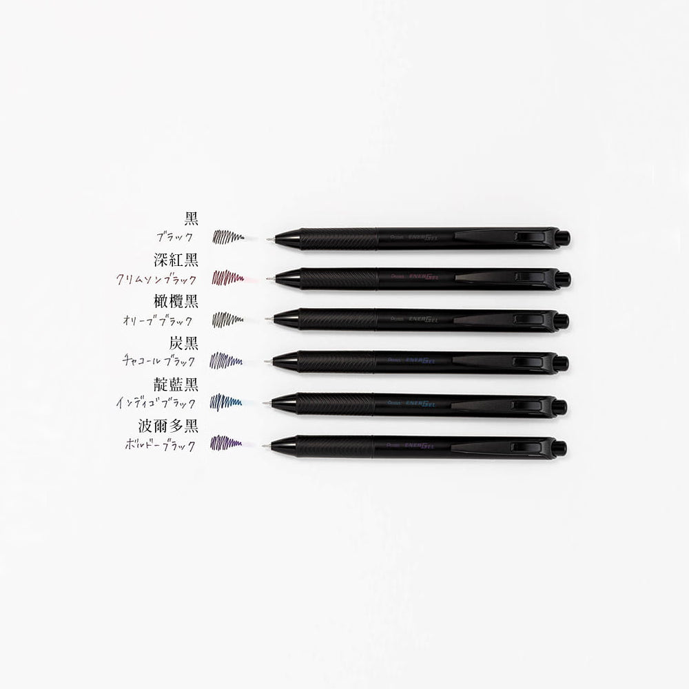 P-129 | PENTEL 20週年限量版 ENERGEL Black Colors Collection 0.7mm (6色組)