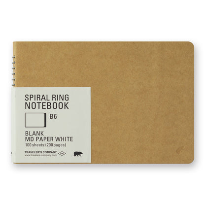 B-279 | TRAVELER'S COMPANY SPIRAL RING NOTEBOOK B6 MD筆記本 (白)