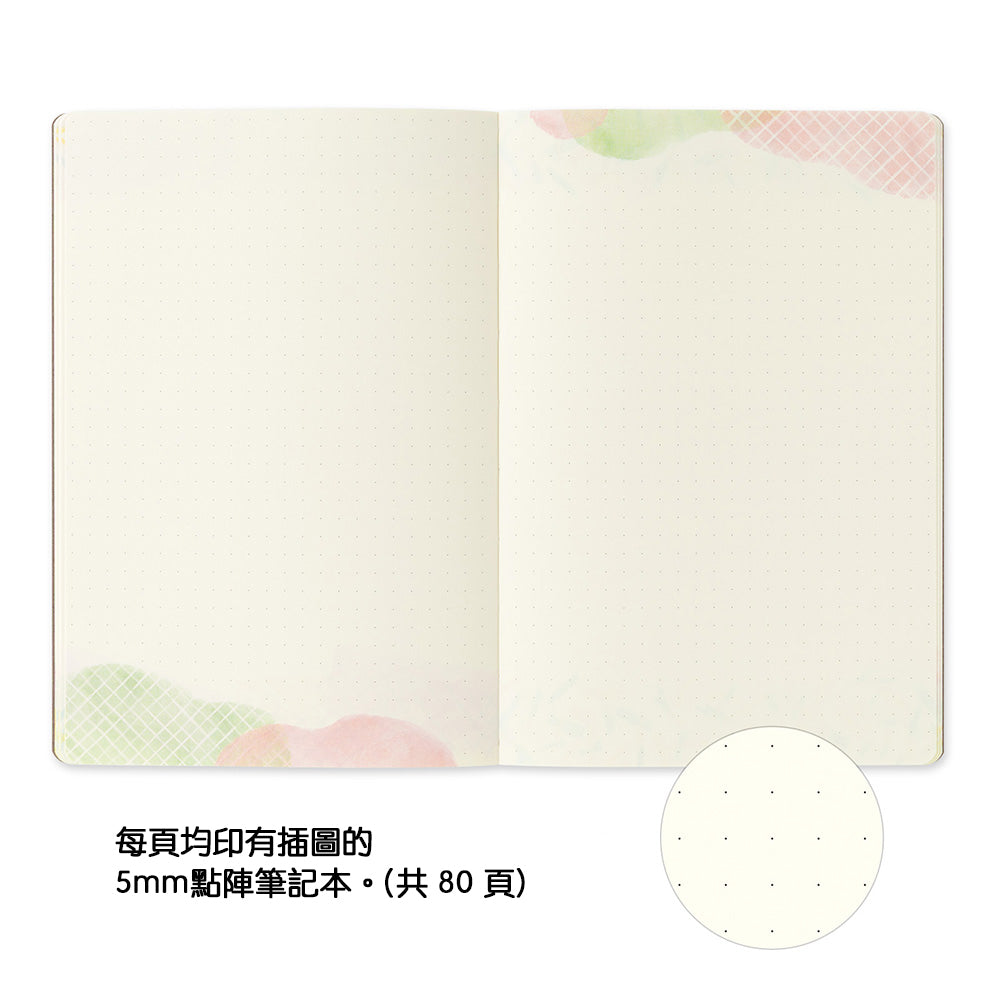 B-291 | MIDORI Yuru Log B6 新版 點陣筆記本 (水彩)