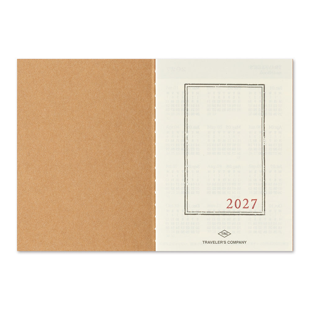 B-317 | TRAVELER'S COMPANY TRAVELER'S notebook 月間手帳 2027 (Passport Size)