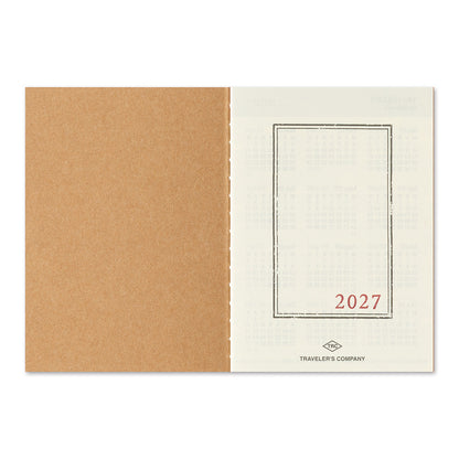 B-317 | TRAVELER'S COMPANY TRAVELER'S notebook 月間手帳 2027 (Passport Size)