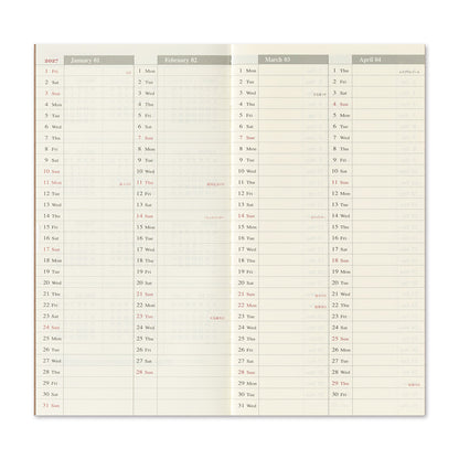 B-318 | TRAVELER'S COMPANY TRAVELER'S notebook 週間直式手帳 2027 (Regular Size)