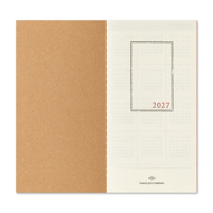 B-320 | TRAVELER'S COMPANY TRAVELER'S notebook 月間手帳 2027 (Regular Size)