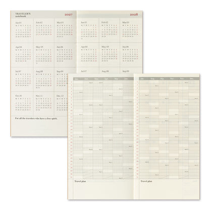 B-320 | TRAVELER'S COMPANY TRAVELER'S notebook 月間手帳 2027 (Regular Size)