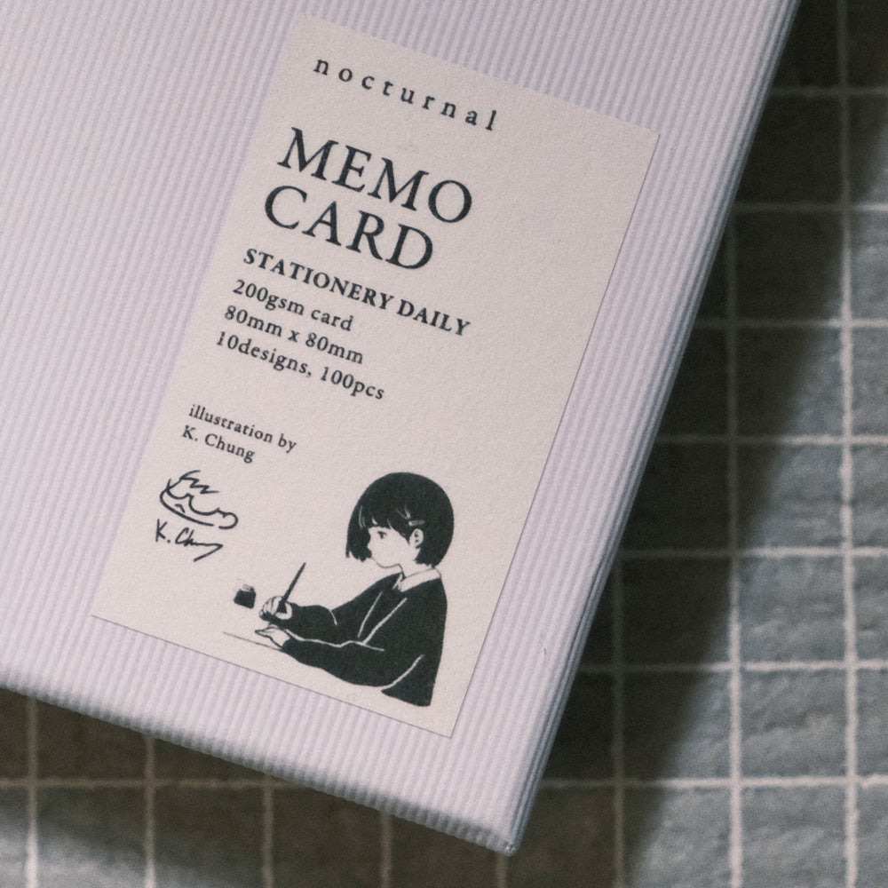 N-013 | 月下文具房 x K.CHUNG MEMO CARD 便條卡