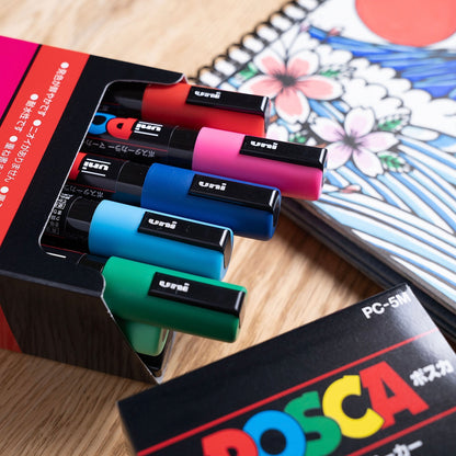 P-258 | UNI POSCA MARKER (15色組) (細字圓嘴)