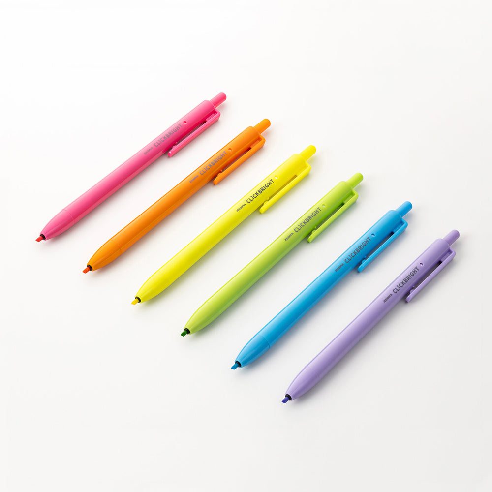 P-263 | ZEBRA CLiCKBRIGHT 螢光筆 2mm (6色組)