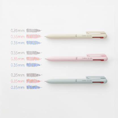 P-281 | PENTEL Calme 靜音油性3色原子筆 新色 0.35mm / 0.5mm