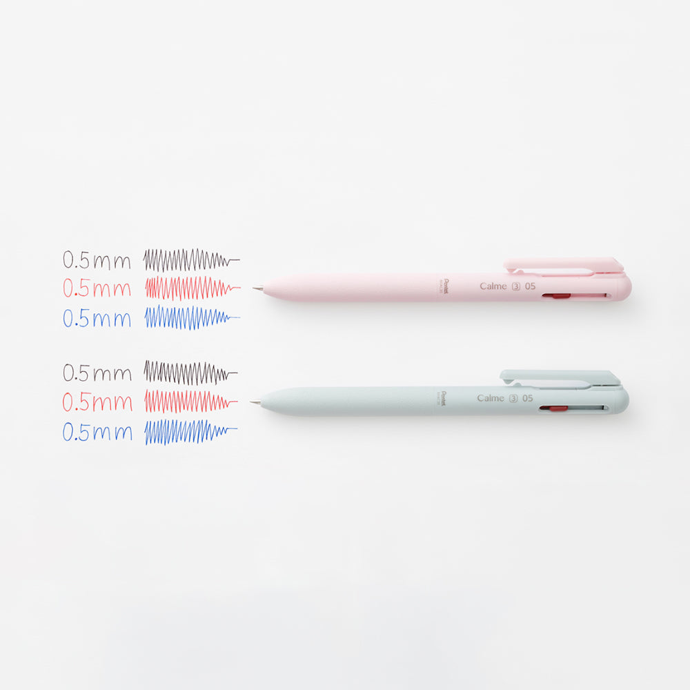 P-281 | PENTEL Calme 靜音油性3色原子筆 新色 0.35mm / 0.5mm