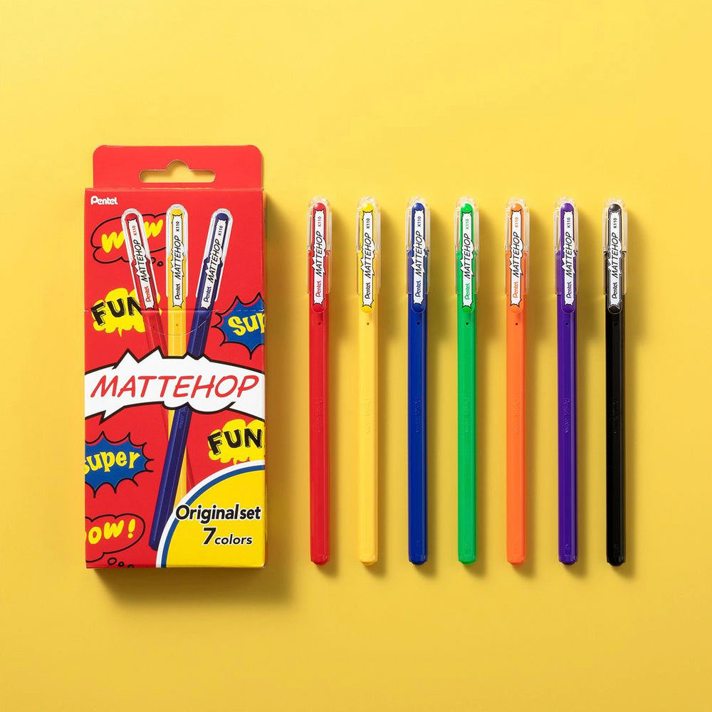 P-286 | PENTEL MATTEHOP 高彩度中性繪圖筆 (7色組)
