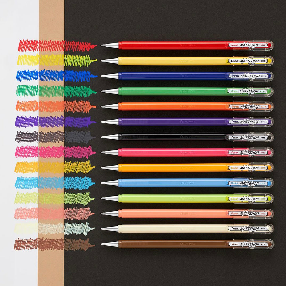 P-286 | PENTEL MATTEHOP 高彩度中性繪圖筆 (7色組)