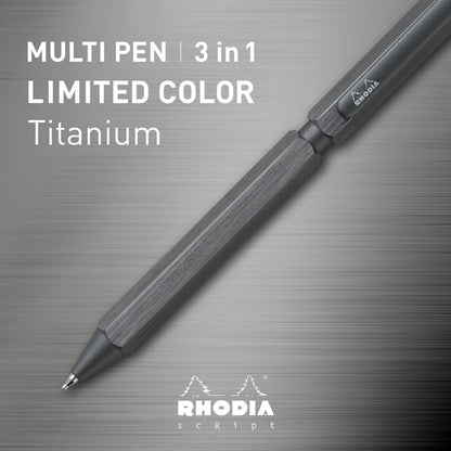 P-289 | RHODIA ScRipt MULTI PEN 3in1 限定版 (鈦金屬)