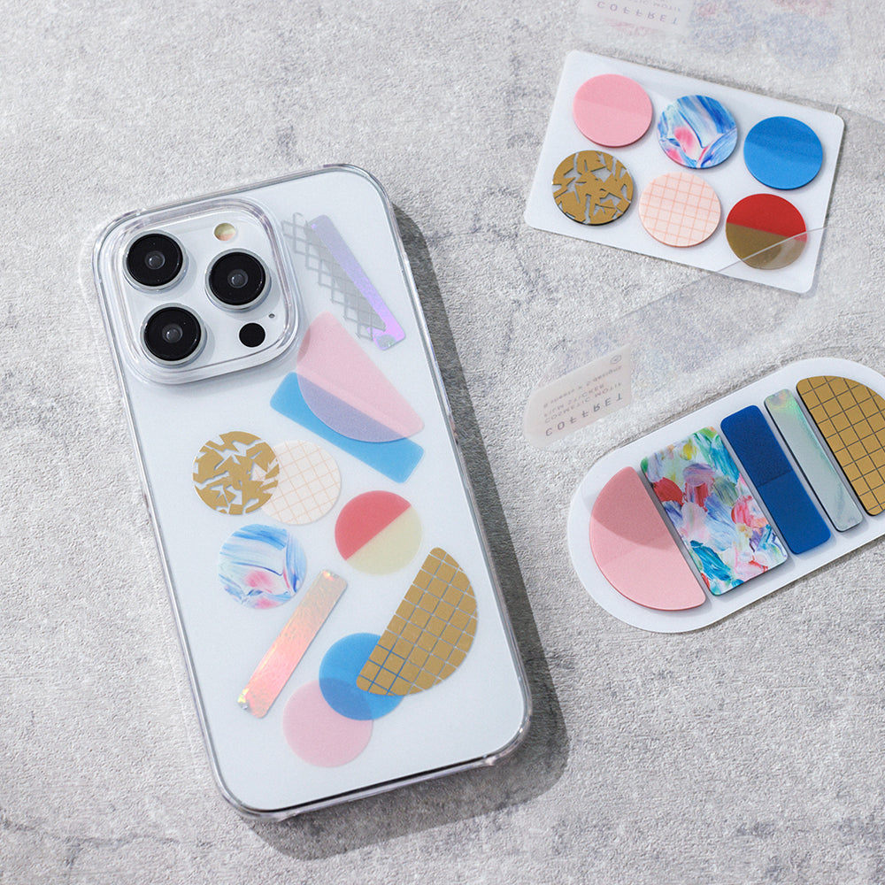 S-130 | HITOTOKI COFFRET Square 薄膜貼紙 (藍色)