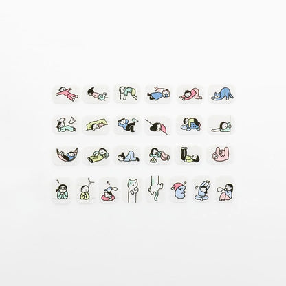 S-249 | BANDE 在手帳裡生活的人系列 紙膠帶貼紙 (好忙好忙 / 什麼都不做)