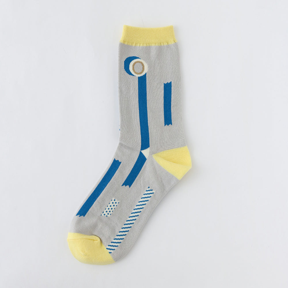S-316 | GREEN FLASH garapago socks (紙膠帶)