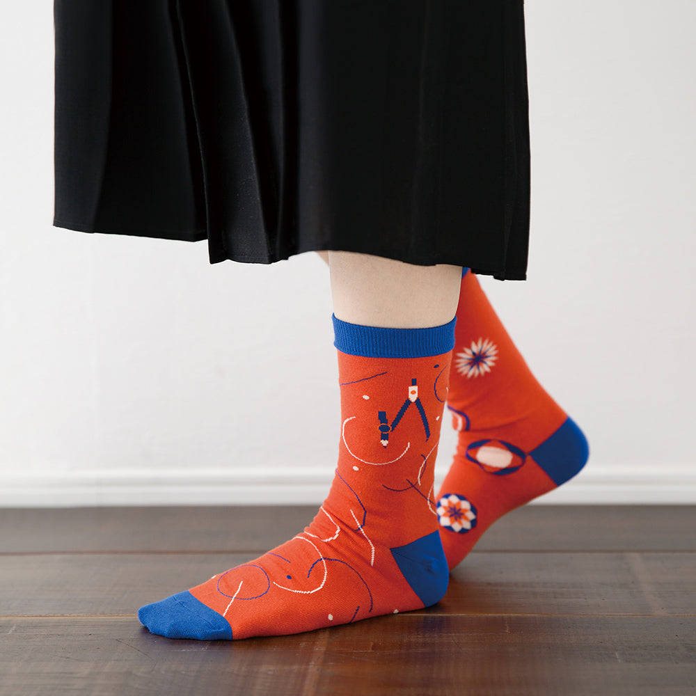 S-318 | GREEN FLASH garapago socks (圓規)