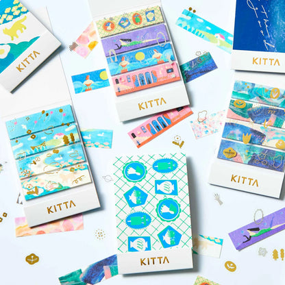 S-369 | KITTA COLLAGE 隨身手帳貼 (小丘 · 金箔)