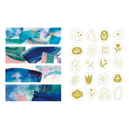 S-367 | KITTA COLLAGE 隨身手帳貼 (信息 · 金箔)