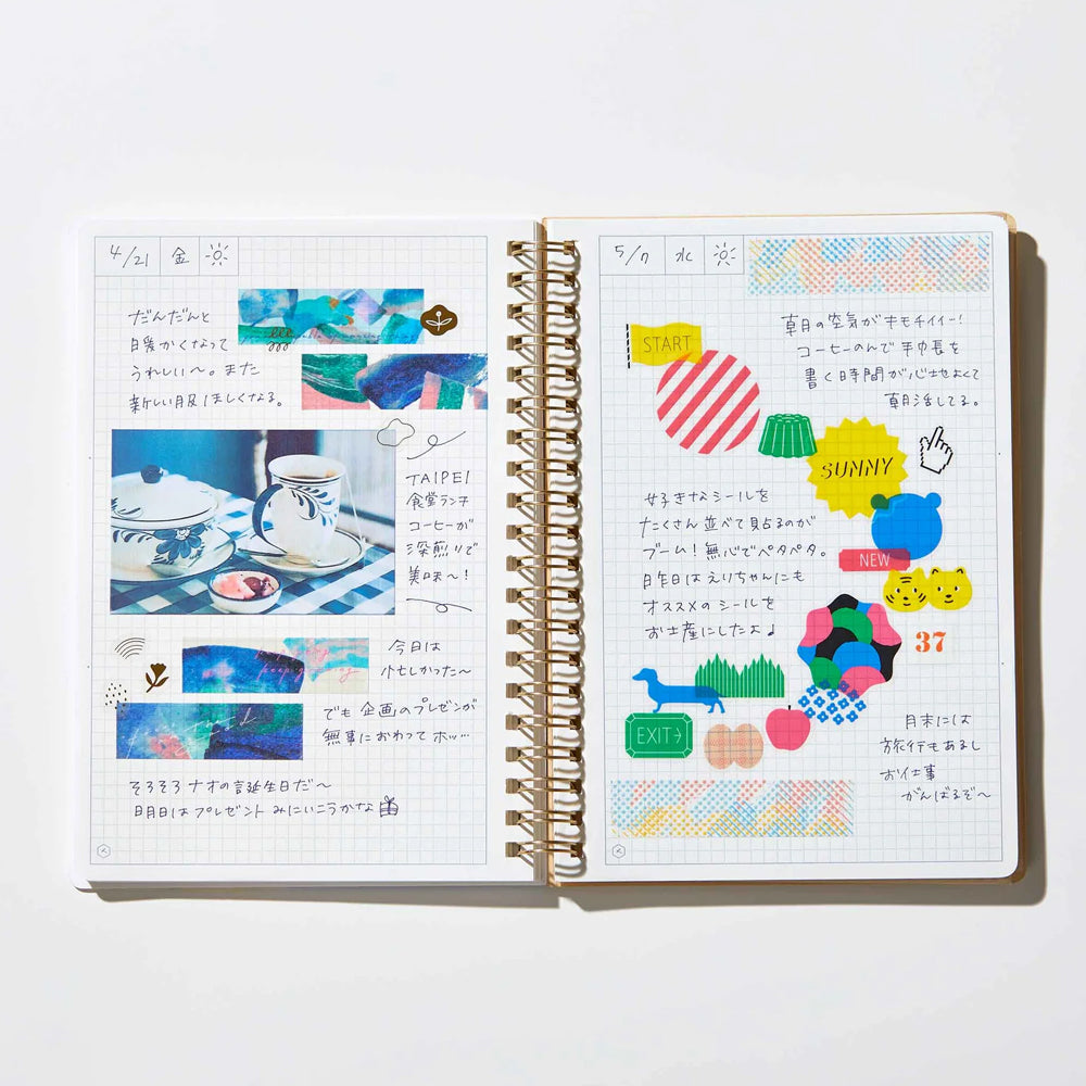S-367 | KITTA COLLAGE 隨身手帳貼 (信息 · 金箔)