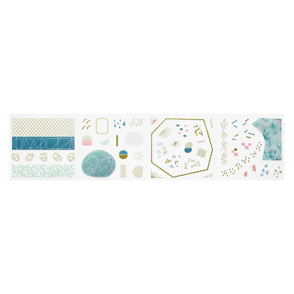 S-483 | HITOTOKI COFFRET Roll 捲裝貼紙 (孔雀綠)