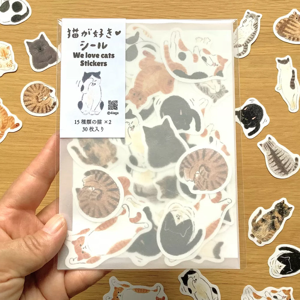 S-533 | 4legs 片狀貼紙 (我愛貓咪)