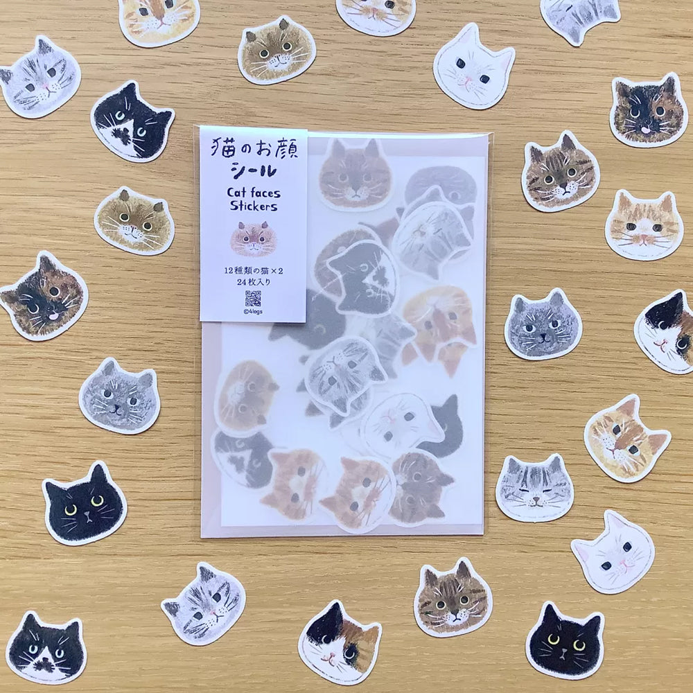 S-534 | 4legs 片狀貼紙 (貓之顏)