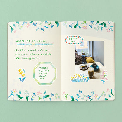 S-546 | MIDORI Yuru Log 手帳貼紙 (花卉)