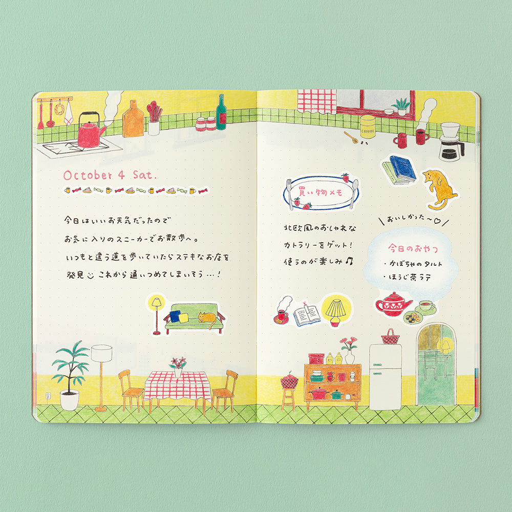 S-548 | MIDORI Yuru Log 手帳貼紙 (日常)
