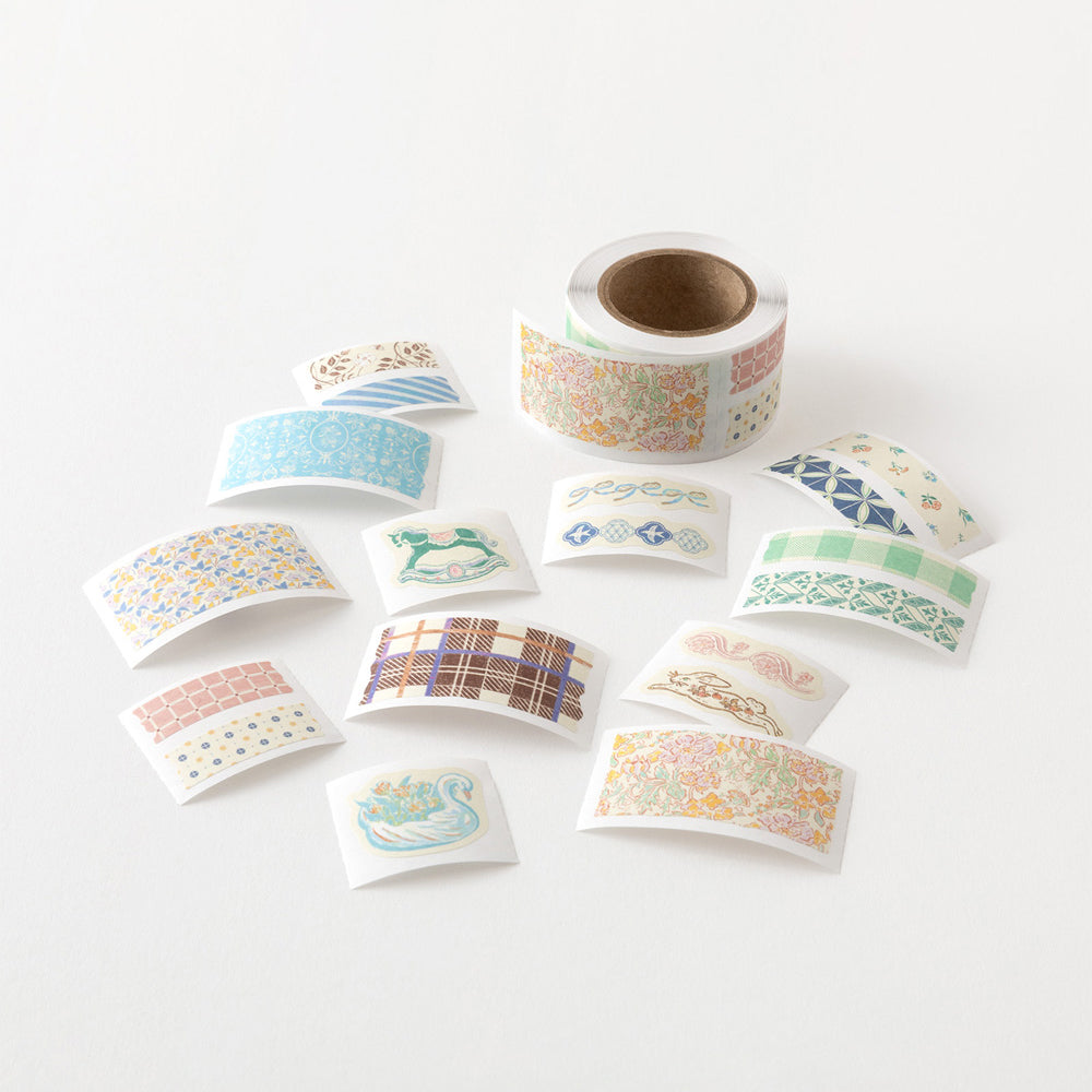 S-554 | MIDORI Yuru Log 捲裝手帳貼紙 (古典)