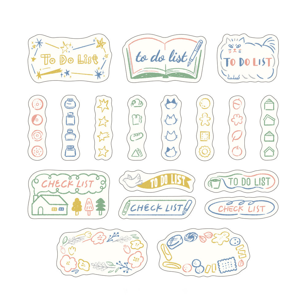 S-557 | MIDORI Yuru Log 捲裝手帳貼紙 (備忘)