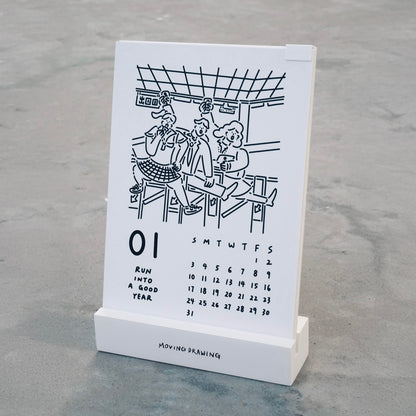 S-595 | MOVING DRAWING 桌上月曆 (2027)