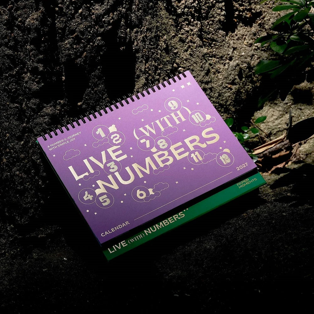 S-605 | PAPERMOMENTS 2027 Calendar: Live with Numbers 月曆