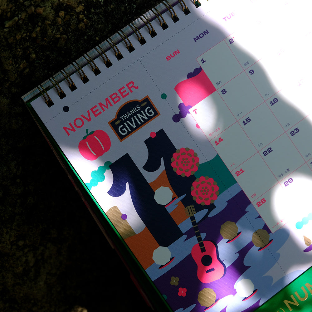 S-605 | PAPERMOMENTS 2027 Calendar: Live with Numbers 月曆