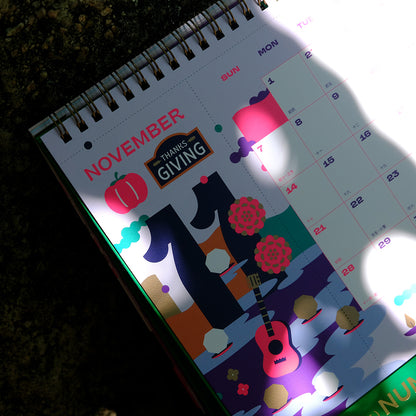 S-605 | PAPERMOMENTS 2027 Calendar: Live with Numbers 月曆