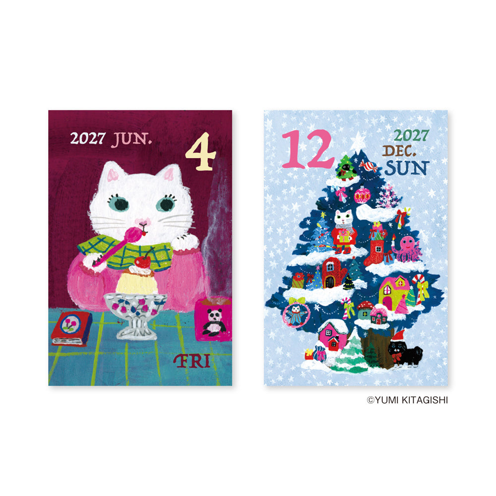 S-610 | SHINNIPPON CALENDAR x 北岸由美 迷你便條日曆 (2027年版)