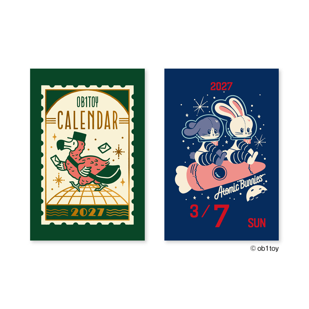 S-611 | SHINNIPPON CALENDAR x ob1toy 迷你便條日曆 (2027年版)