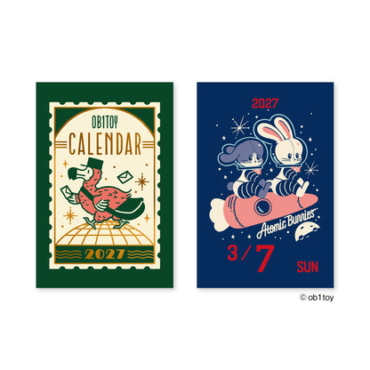 S-611 | SHINNIPPON CALENDAR x ob1toy 迷你便條日曆 (2027年版)