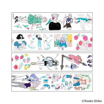 S-624 | Komamono Lab 透明捲裝貼紙 (Shiba Risako)