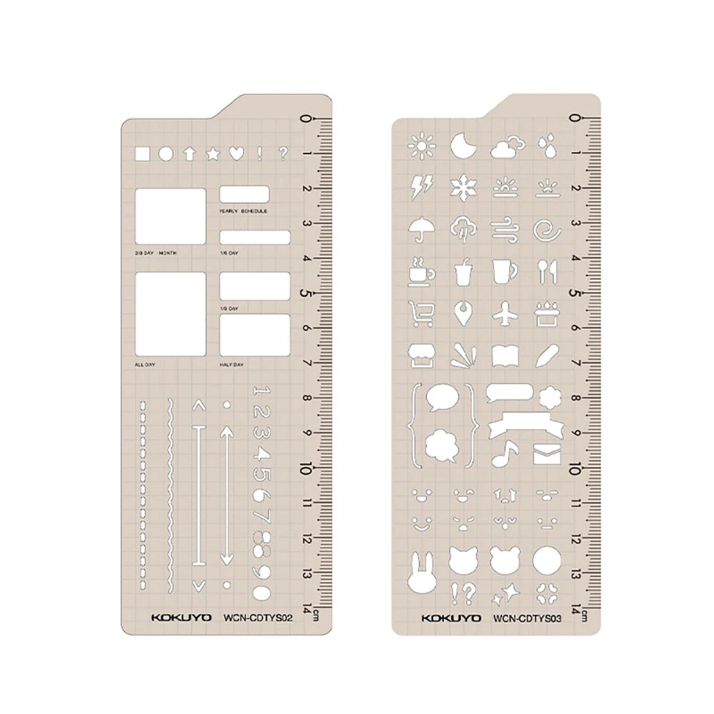 T-455 | KOKUYO 模板尺 (日程/圖案)