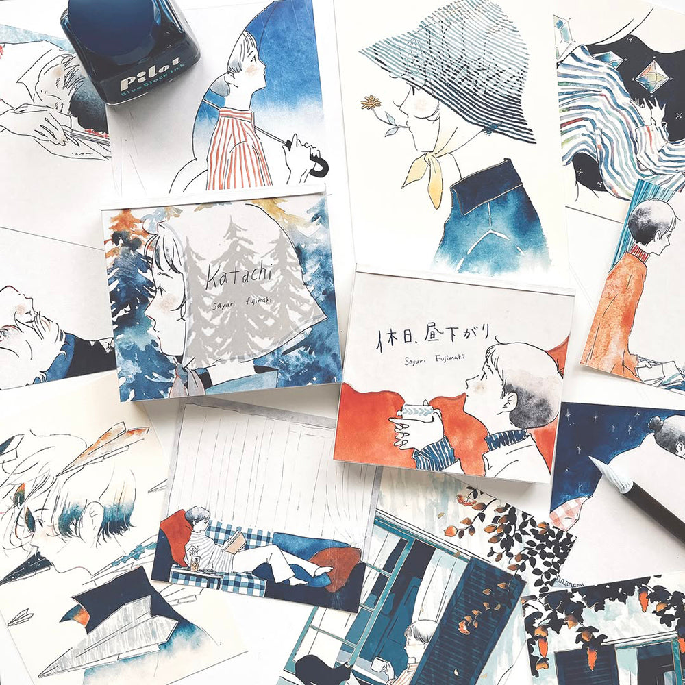 T-596 | 表現社 x 藤巻佐有梨 特厚便條本 (休日．昼下)