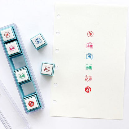 T-630F | KODOMO NO KAO Pochitto Pick! 按壓式手帳用印章 (工事)