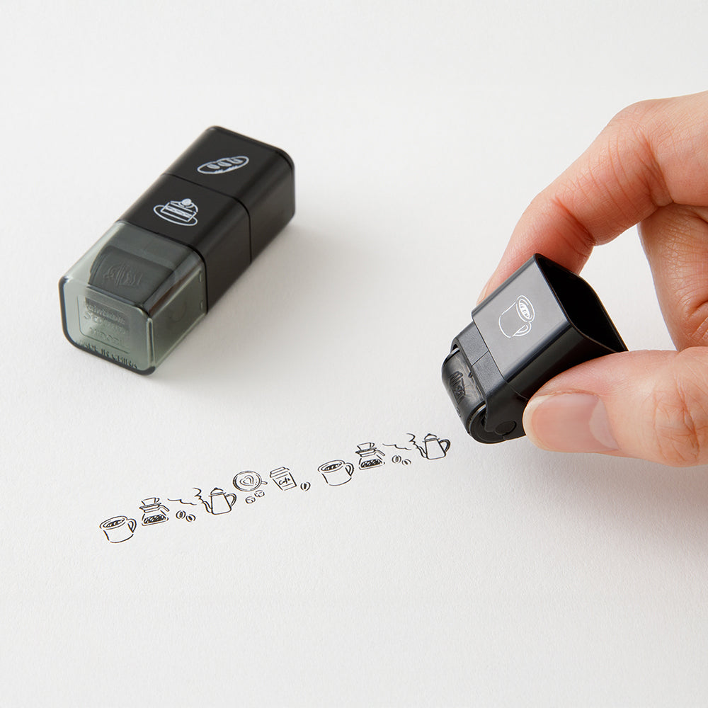 T-652 | MIDORI Paintable Stamp Roller 浸透印 (咖啡店)