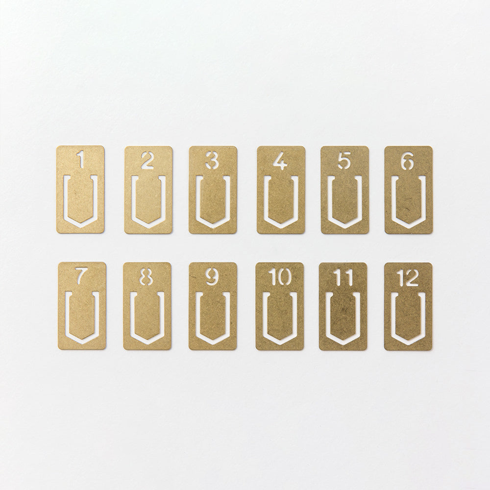 T-787 | TRAVELER'S COMPANY BRASS PRODUCTS 黃銅數字索引夾