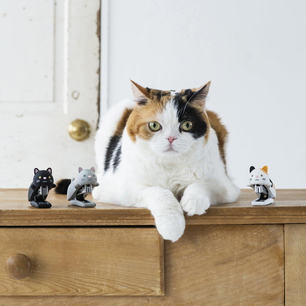 T-799 | MAX HD-10NX 貓咪系列 限量版矽膠釘書機 (黑貓)