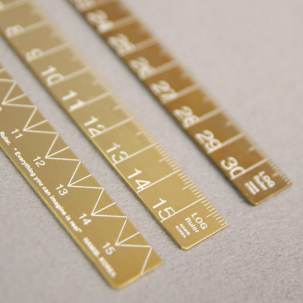 T-856 | NAMIB DESIGN STUDIO LOG Ruler 黃銅直尺