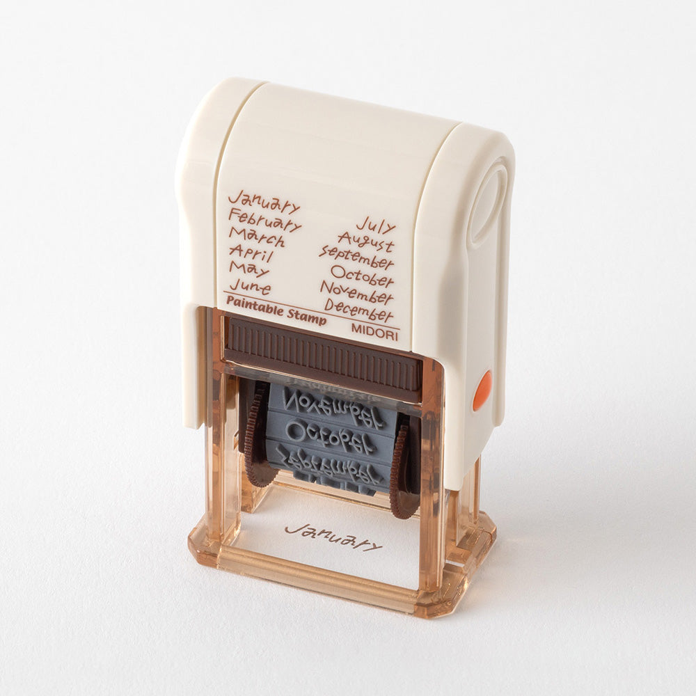 T-890 | MIDORI Paintable Stamp SOFT COLOR 回轉印 (月份)