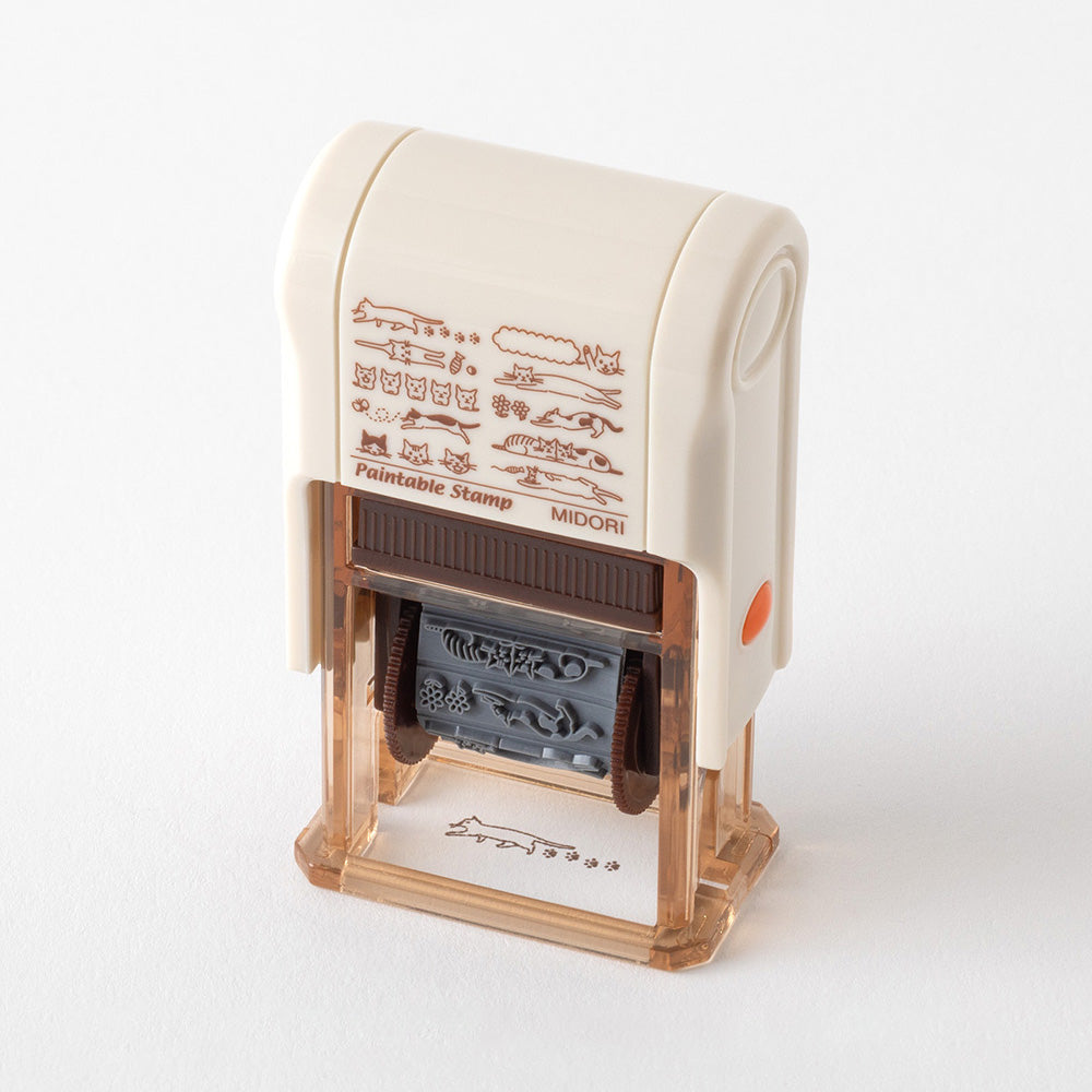 T-892 | MIDORI Paintable Stamp SOFT COLOR 回轉印 (貓咪)